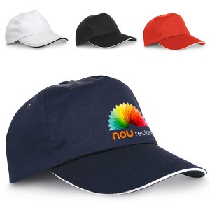 Gorras publicitarias visera sandwich 5 paneles