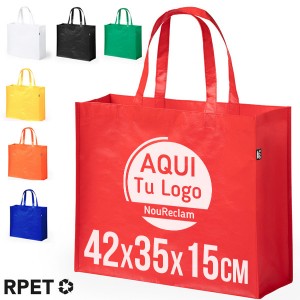 Bolsas de compra resistentes fabricadas material reciclado