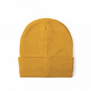  Gorros lana personalizados doble capa AMARILLO