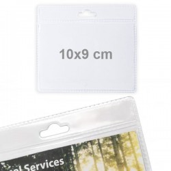 Identificadores funda plástico PVC transparente para lanyards