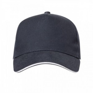  Gorras sandwich cierre hebilla 5 paneles NEGRO