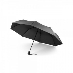  Paraguas plegables personalizados con logo de empresa para promociones publicitarias color Negro