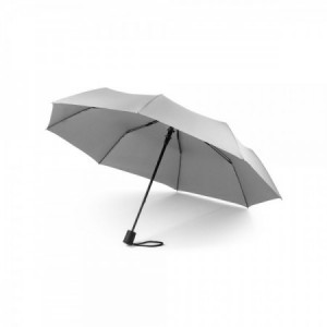  Paraguas plegables personalizados con logo de empresa para promociones publicitarias color Gris claro