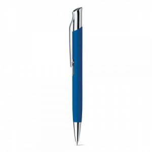  Boligrafos aluminio con clip cromado color Azul