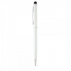  Bolígrafos personalizados con puntero para ferias y congresos color Blanco