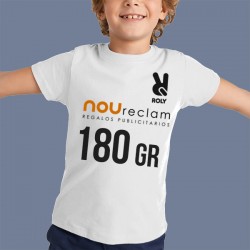 Camisetas de niño personalizadas alto gramaje blancas con tu diseño 180 gr