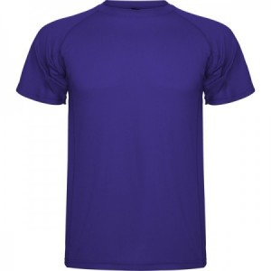  Camiseta técnicas deportivas manga ranglan para personalizar MORADO