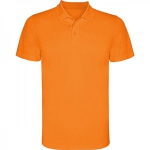  Polos técnicos deportivos de colores lisos NARANJA FLUOR