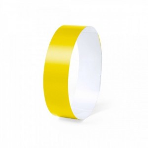  Pulseras personalizadas de papel irrompible AMARILLO