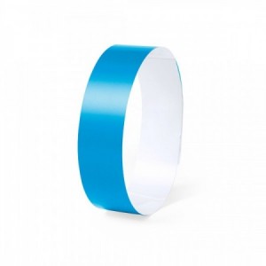  Pulseras personalizadas de papel irrompible AZUL CLARO