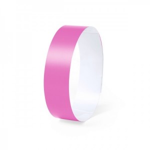  Pulseras personalizadas de papel irrompible FUCSIA