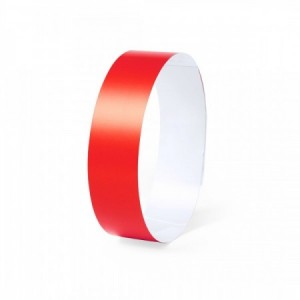  Pulseras personalizadas de papel irrompible ROJO