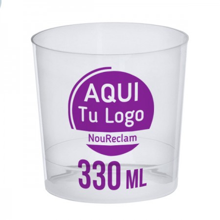 Vasos reutilizables anchos 330 ml