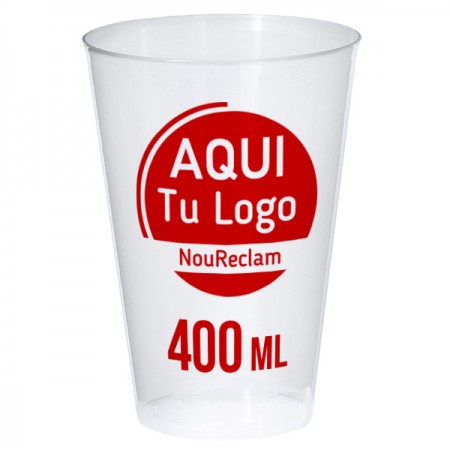 Vasos plástico para eventos y festivales 400 ml