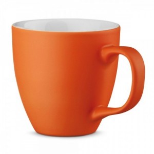  Tazas promoicionales de porcelana acabado mate  color Naranja