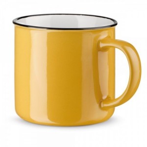  Tazas estilo vintage de ceramica  color Amarillo