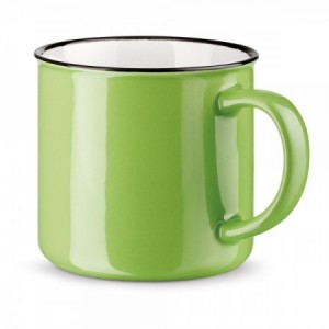  Tazas estilo vintage de ceramica  color Verde claro