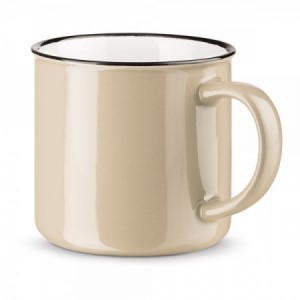  Tazas estilo vintage de ceramica  color Beige