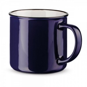  Tazas estilo vintage de ceramica  color Azul marino