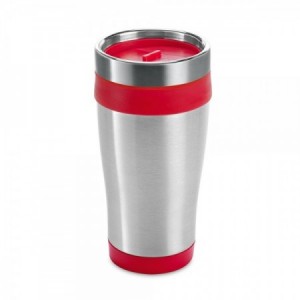  Vasos de viaje personalizados en acero inoxidable  color Rojo