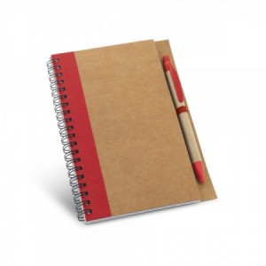  Set personalizado de bloc de notas espiral B6 con bolígrafo a juego  color Rojo