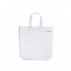  Bolsas publicitarias laminadas con fuelle BLANCO