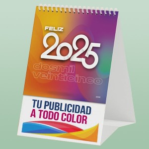 Calendarios sobremesa 2025 pequeños personalizados a todo color