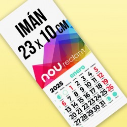 Calendarios con imán minis personalizados con faldilla mensual